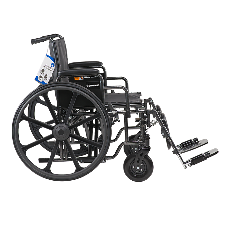 Bariatric Wheelchair 22" with Desk Arm Elevating Leg Rest