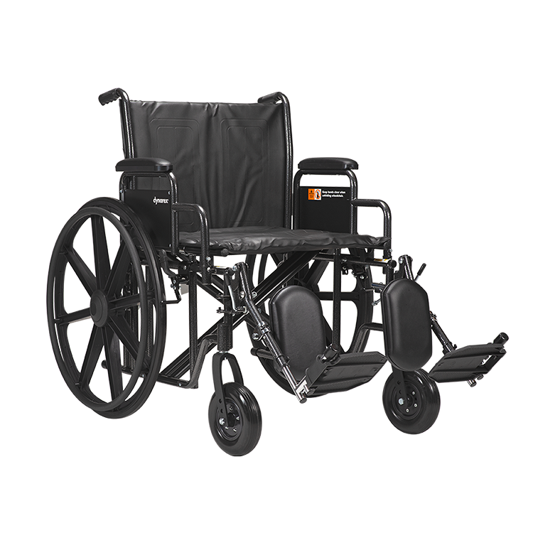 Bariatric Wheelchair 22" with Desk Arm Elevating Leg Rest