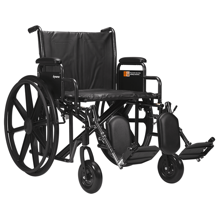 Bariatric Wheelchair - 24" x 18" w/ Desk Arm Elevating Leg R