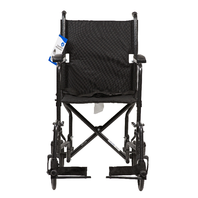 DynaRide Transport Wheelchair - 17" x 16" w/ Fixed Full Arm