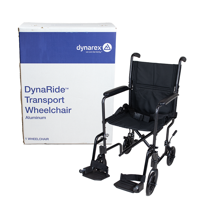 DynaRide Transport Wheelchair Aluminum 19"