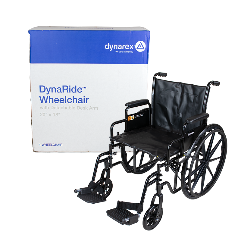 DynaRide S2 20x18" Wheelchair, desk armrest, legrest
