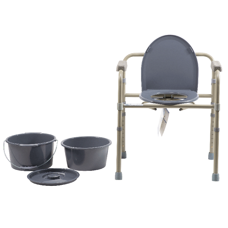 Folding Bedside Commode - Bulk Packed