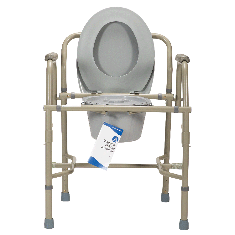 Drop-Arm Commode