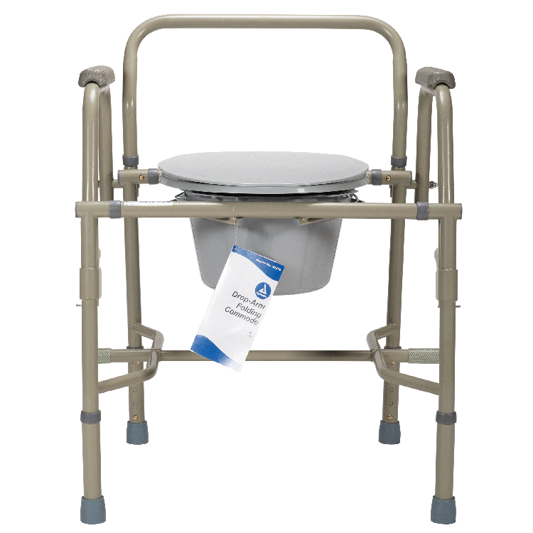 Drop-Arm Commode