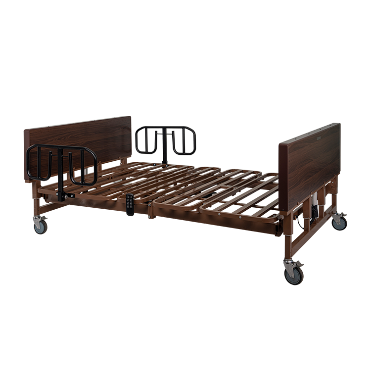 Bariatric HD Homecare Bed w/ Half Rail and Foam Mattress