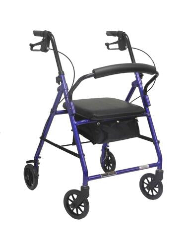 Aluminum Rollator w/Loop Brake Burgundy  4-Wheel