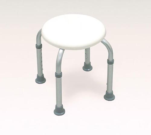 Bath Stool  - Round  White by Drive