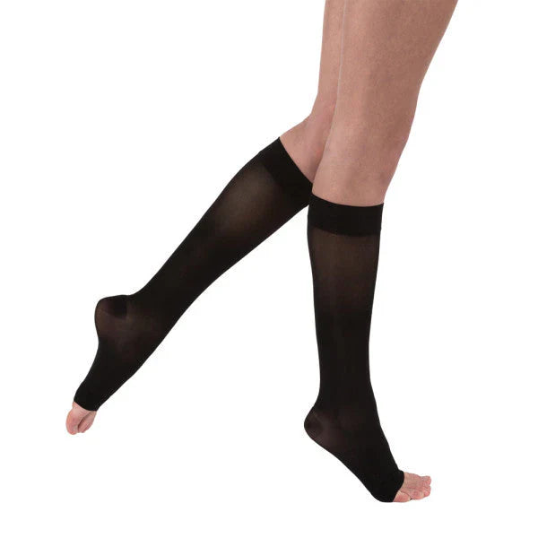 Jobst Ultra Sheer Knee High Open Toe 15-20 Medium Black