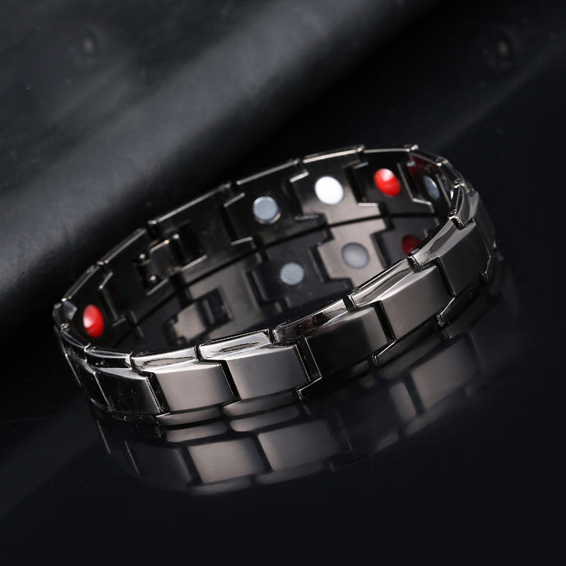 Removable titanium steel magnetic therapy bracelet