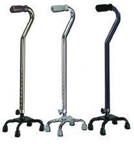 Quad Cane-Small Base Black with Foam Grip
