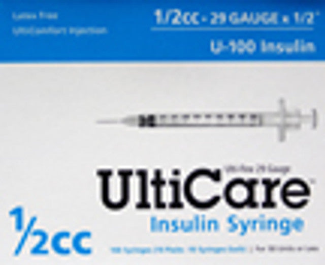 UltiCare® Insulin Syringe, 0.5 cc, 29G x ½"