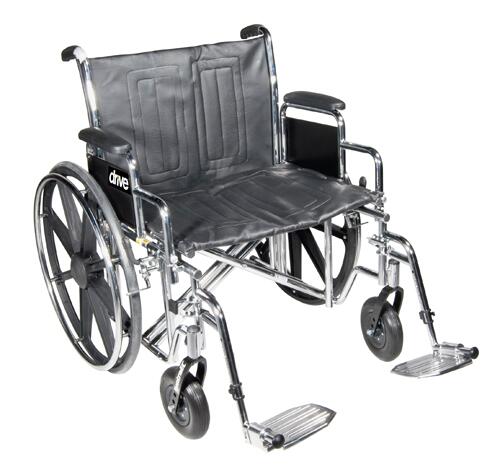 Wheelchair Std Dual-Axle 24  w/Rem Full Arms & Elev Legrest