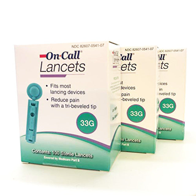 On Call Lancets, 33g, 100ct (A4259)