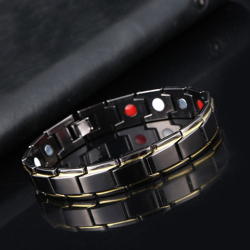 Removable titanium steel magnetic therapy bracelet