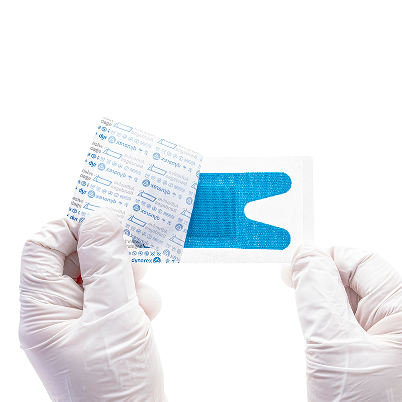 Blue Metal Detectable Woven Bandage - Knuckle