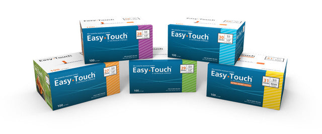 EasyTouch® U-100 Insulin Syringes, 0.5 cc, 30G x 5/16"