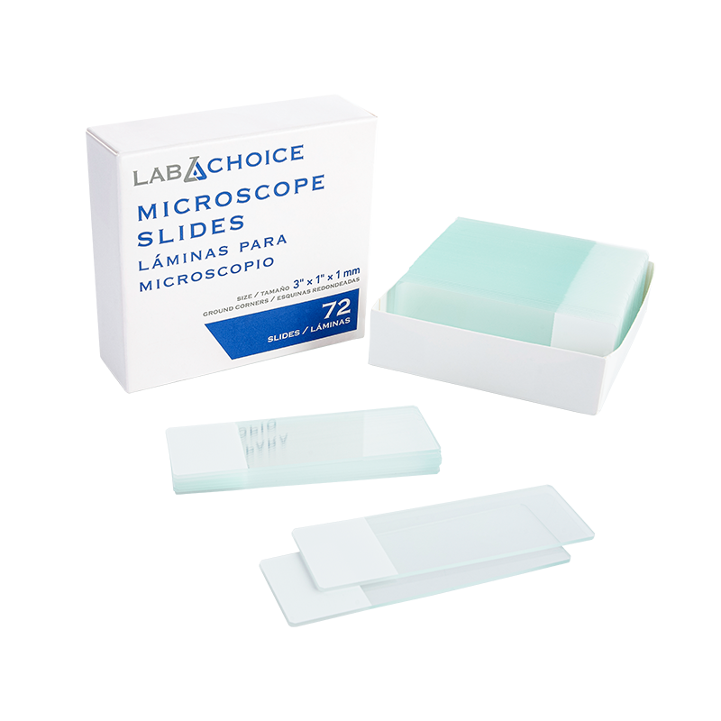 Microscope Slides, Frosted White, corner grounded
