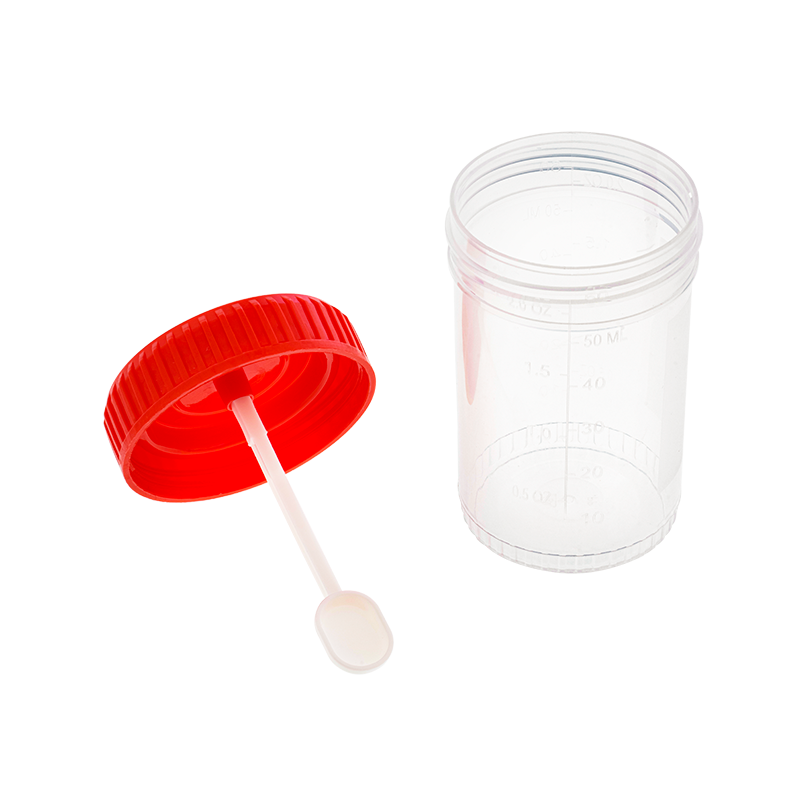 Stool Specimen Container with Spoon, Sterile