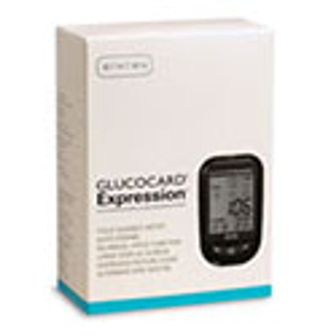 GLUCOCARD® Expression™ Audible Blood Glucose Monitoring System, Meter, 2 Alkaline AAA Batteries, User &amp; Quick Reference Guide, Carrying Case, Self-testing Logbook