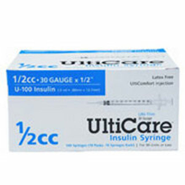 UltiCare® Insulin Syringe, 0.5 cc, 28g x ½"