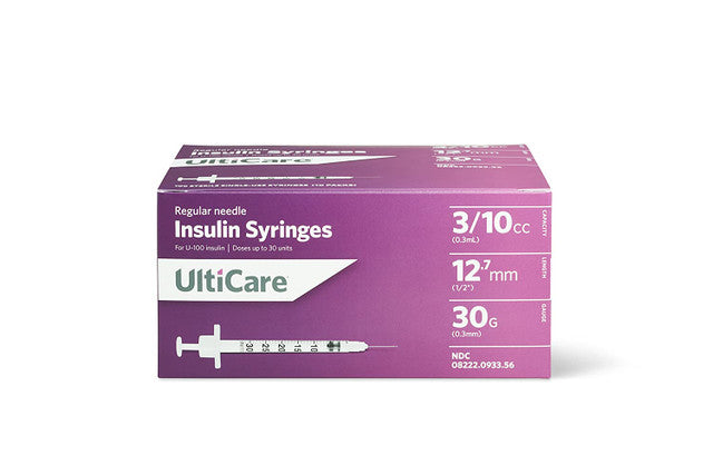 UltiCare® Insulin Syringe, 0.3 cc, 30G x ½"