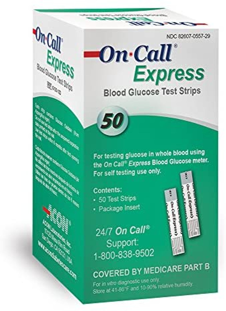ACON Laboratories On Call Express Test Strips, 50ct (A4253)