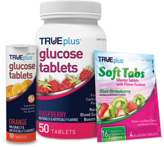 TRUEplus® Glucose Tablets, Orange, 10ct
