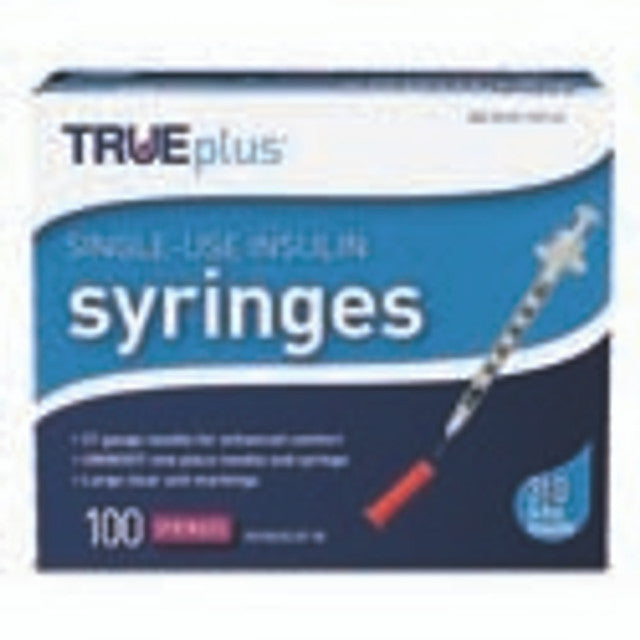 TRUEplus® Insulin Syringe, Single-Use, 0.3 cc, 31G x 5/16" (S8490)