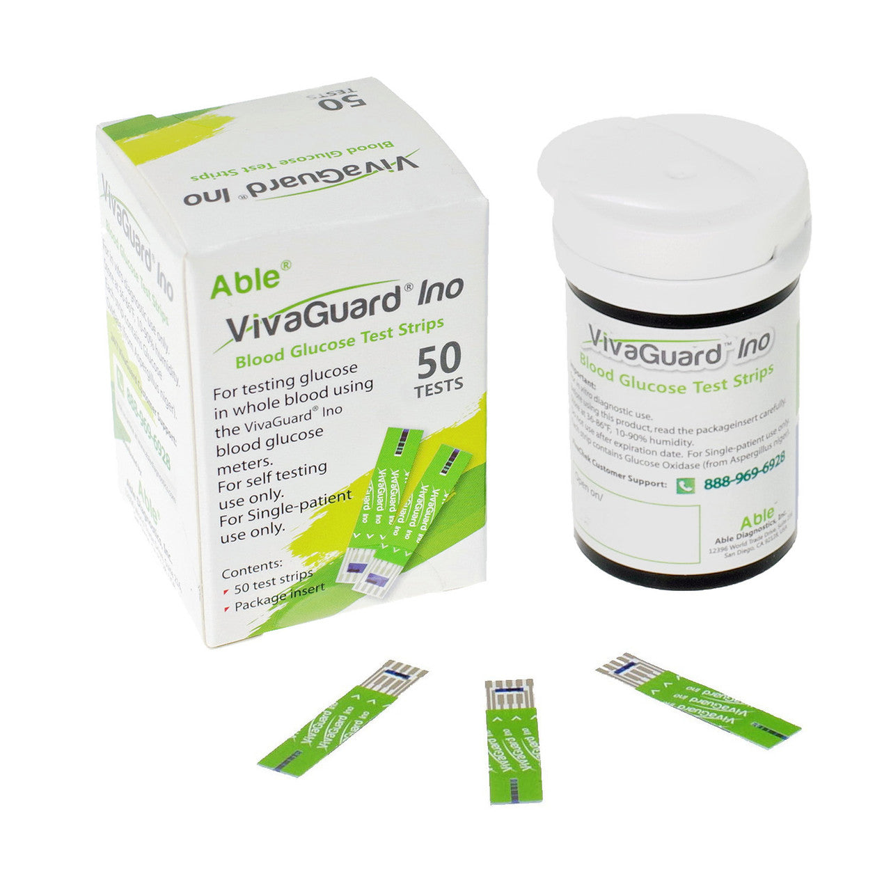 VivaGuard™ Ino Blood Glucose Test Strips, 50ct