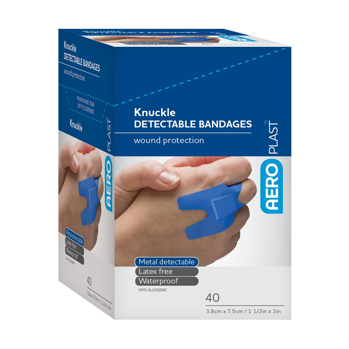 AEROPLAST™ Detectable Knuckle Bandages 40/box