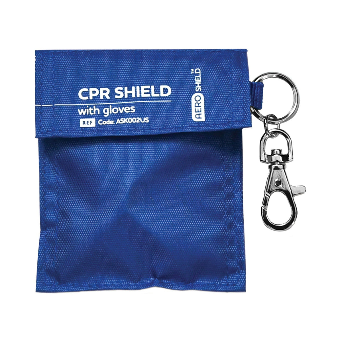 AEROSHIELD™ CPR Face Shield Disposable Keyring with gloves