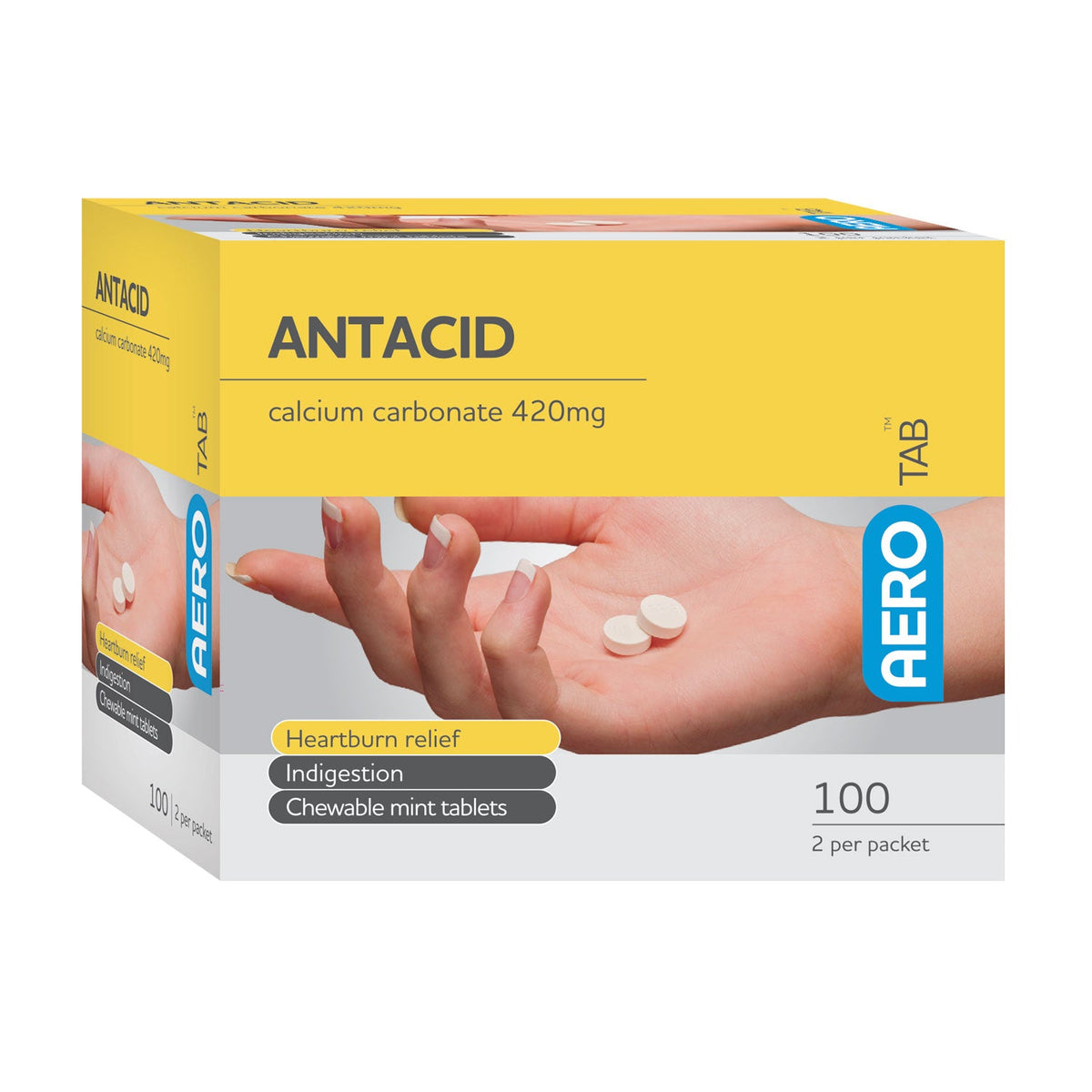 AEROTAB™ Antacid Tablets 100/box
