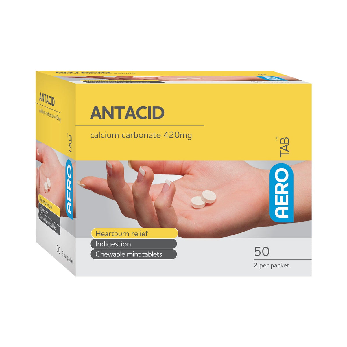 AEROTAB™ Antacid Tablets 50/box