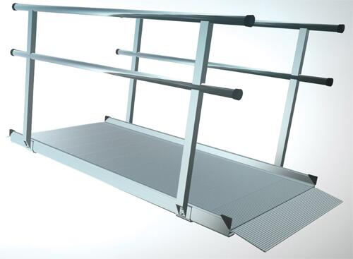 Gateway Solid Surface Portable 3G Ramp  4'  Aluminum