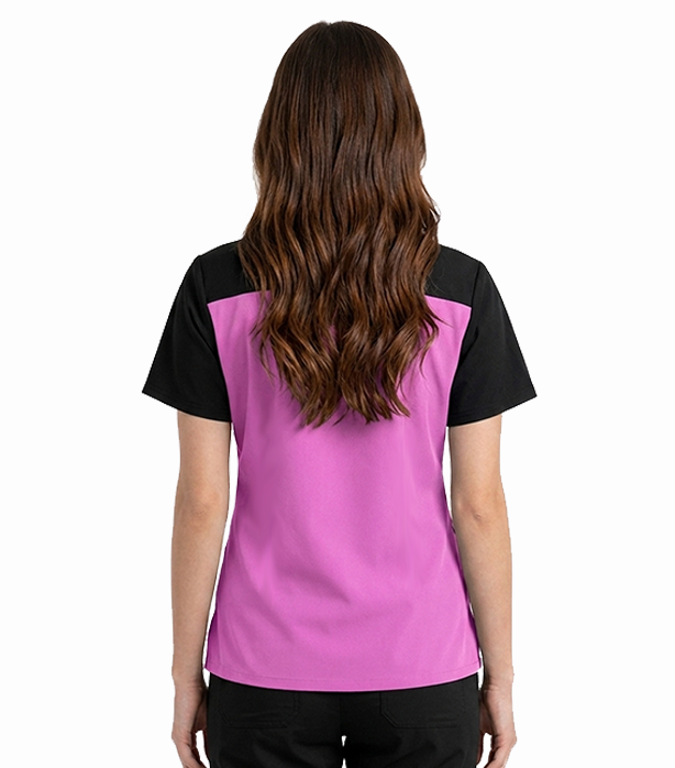 Poplin Cut N Sew style v-neck style 5 pocket top half sleeve