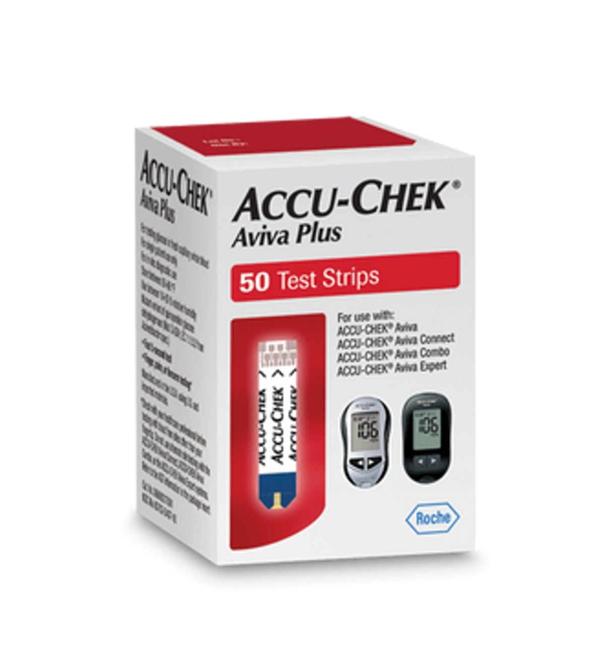 Accu-Chek® Aviva Plus Blood Glucose Test Strips, 50ct., Retail