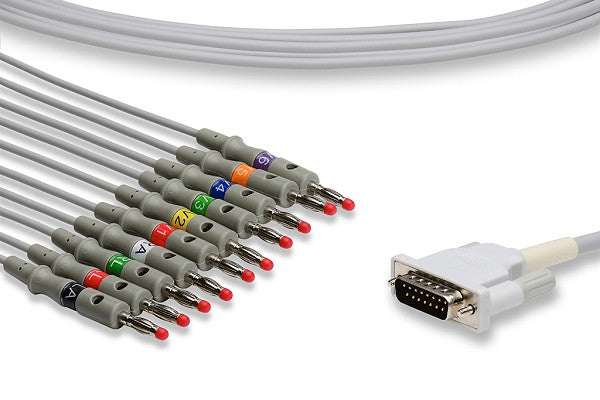 Philips HP EKG Cable: 10 Leads Banana