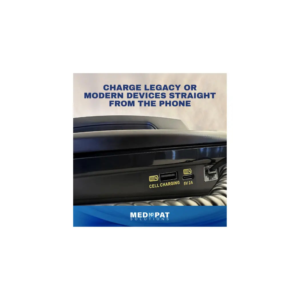 D520U Full-Featured Console Telephone with USB-A & USB-C Charging Ports