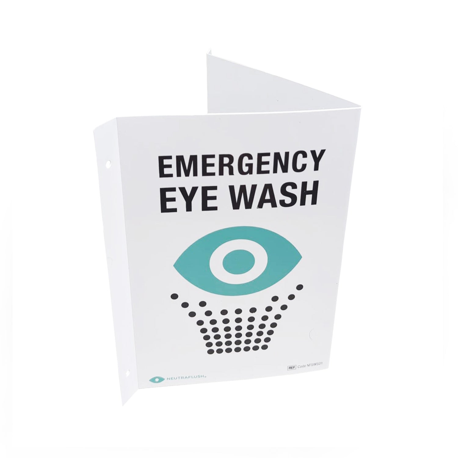 Neutraflush Eyewash Station 2 View Wall Sign