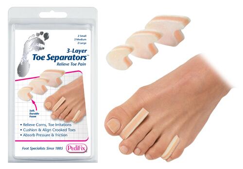 3-Layer Toe Separators Pk/6 (2-Sm 2-Md 2-Lg) | US MedResources