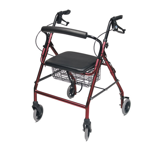 Walkabout Wide 4-Whl Rollator Burgundy