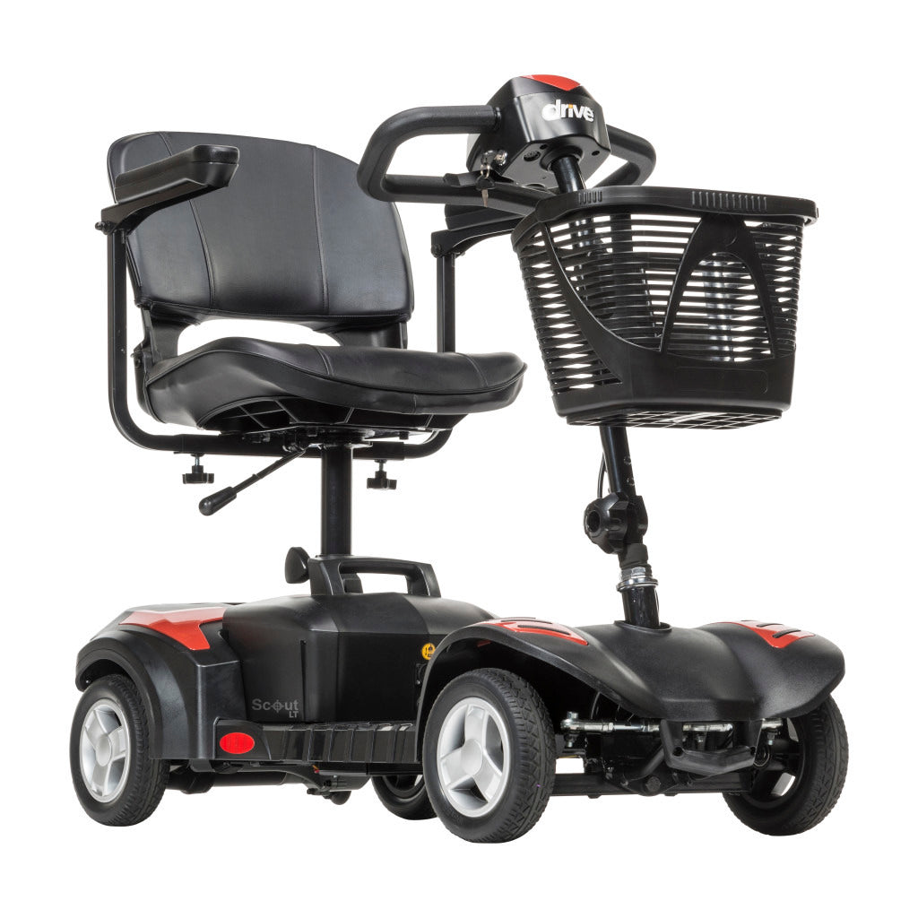 Scout 4 Compact Travel Scooter 4-Wheel  20AH Batt  Red/Blue