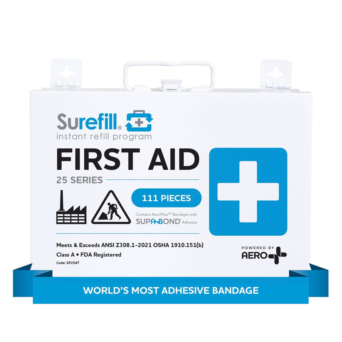 SUREFILL™ 25 ANSI 2021 A+ First Aid Kit - Metal Case