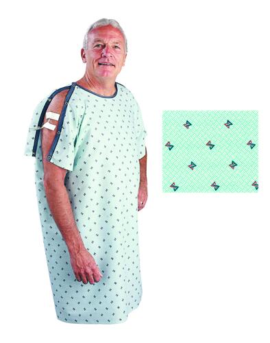 Patient I.V. Gown Geometric Print