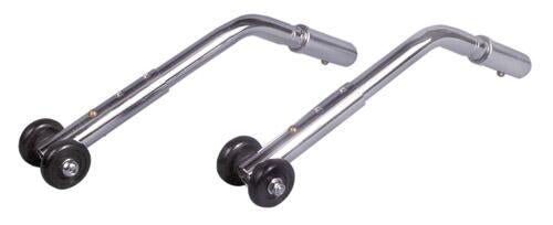Anti-Tippers (pr) w/Wheels Universal Adj Chrome