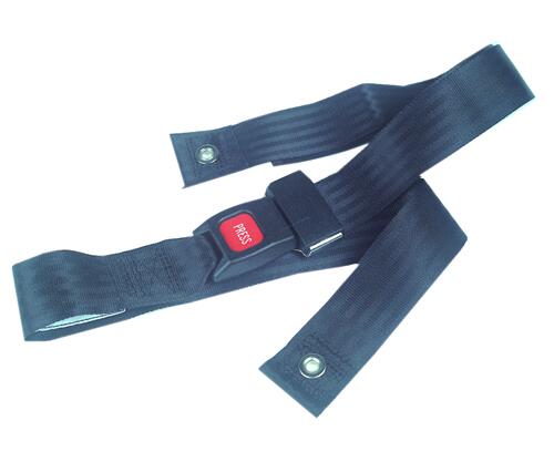 Velcro Type Closure Seat Belt 48   Black