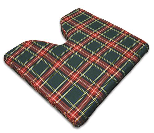 Coccyx Wheelchair Cushion Foam  Plaid  16  x 18  x 2