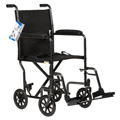 DynaRide Transport Wheelchair - 17" x 16" w/ Fixed Full Arm