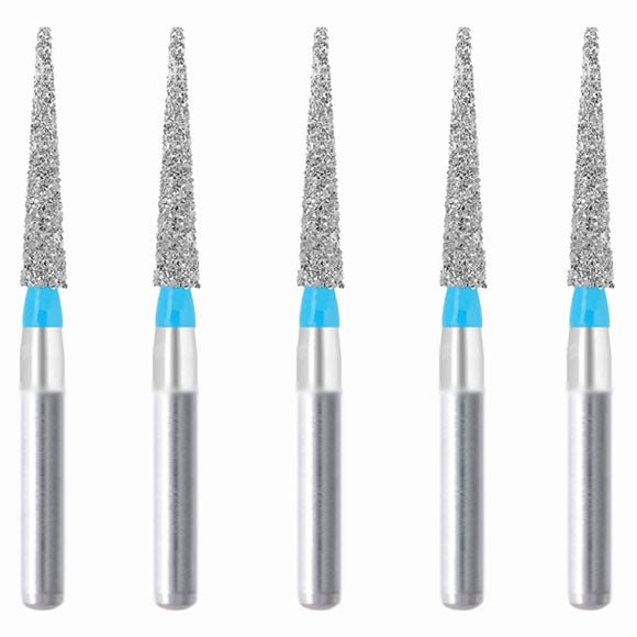 Conical Pointed, Slender1.4 mm Dia. Medium Grit Diamond Bur 5 per pack. 164.14M1